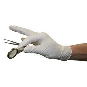 En kaliteli lateks Glovees malezya beyaz kauçuk eldiven tek kullanımlık muayene eldivenler