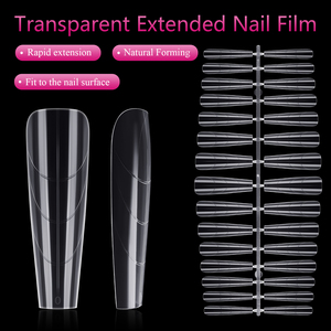 Moldes de extensión de uñas con forma de ataúd largo profesional, puntas de uñas de cubierta completa reutilizables, formas duales de uñas de ataúd - Product Image 2
