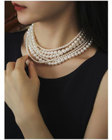 Nouveau Collier Long Multicouche en Perles Coréennes Tendance, Polyvalent, pour Femme