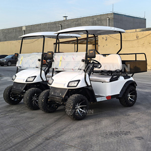 Voiturette de golf utilitaire 2 places Pure White avec roues en alliage et pare-brise pliable pour le transport de marchandises et la patrouille en ferme et ranch - Product Image 2