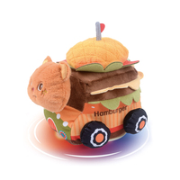 Voitures jouets électriques en peluche douce pour enfants avec logo personnalisé, animaux, hamburgers, lumières et musique, pour bébés garçons de 1 à 2 ans