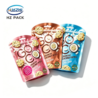 Pochette personnalisée colorée à fermeture éclair, de qualité alimentaire, pour bonbons, biscuits, fruits secs, chocolat, gommes, sucettes, emballage de snacks