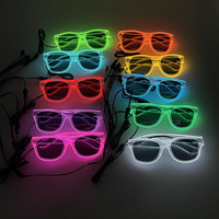 Fiesta Celebraciones Navidad Año Nuevo Divertido LED Intermitente Gafas de sol Transparente Resplandor en la oscuridad LED Light Up Gafas