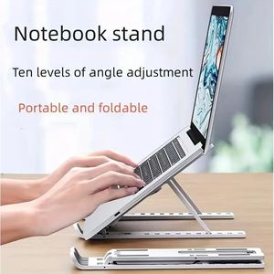 White Plastic Laptop Stand <b>Adjustable</b> <b>Height</b> For <b>Desk</b> Use - Product Image 3