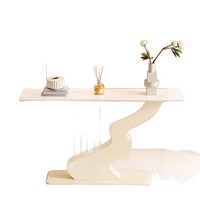 Console de style crème, design italien de luxe léger, multifonctionnelle, avec plateau en granit, pour salon, couloir, hôtel, villa, entrée