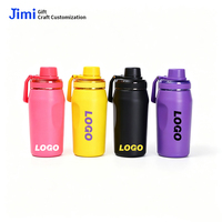 Bouteille d'eau de sport personnalisée avec logo OEM, avec poignée, anti-fuite, portable, réutilisable, pour la salle de sport, la remise en forme, l'extérieur
