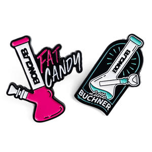 Broche d'élément d'expérimentation de laboratoire badges de nom carrière de <span class=keywords><strong>chimie</strong></span> or école de laboratoire manteau science épingles en émail - Product Image 2