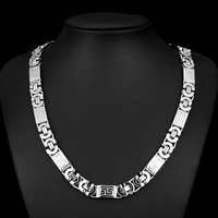 Breite, handgeflochtene, byzantinische Herren-Goldkette aus wasserdichtem, anlaufgeschütztem Edelstahl – Armband und Halskette