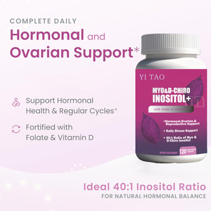 Cápsulas de Mioinositol de Alta Calidad 50mg D-Chiro Inositol con Suplemento de Vitamina Folato para Apoyo a la Fertilidad Femenina - Product Image 3