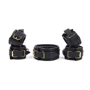 Cross-border adult SM wholesale factory direct sales of <b>bondage</b> hand and foot <b>sets</b>, high-end leather <b>sets</b> for couples' flirting. - Product Image 2
