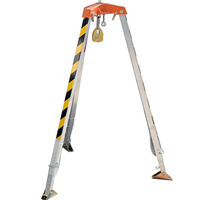 Trépied de sauvetage en aluminium robuste TRIPOD EVO, supporte une charge de 500 kg, idéal pour l'entrée dans les espaces confinés et les tâches de levage d'urgence