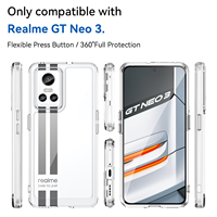 Coque de téléphone transparente colorée pour Realme GT 5 6 étui mobile pliant en acrylique dur pour Realme GT 6T Neo 3 couverture arrière