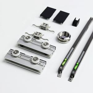 Sistema de puerta corredera de riel de aluminio de fácil instalación Diseño de puertas de ducha Herrajes para puertas de vidrio para sala de cocina - Product Image 5