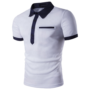 Fashionable High Quality <strong>Ropa</strong> De Hombre Pure Cotton Short Sleeve Man Contrast Color Collar t Shirt for Mens Slim Fit <strong>Polo</strong> Shirts - Product Image 4