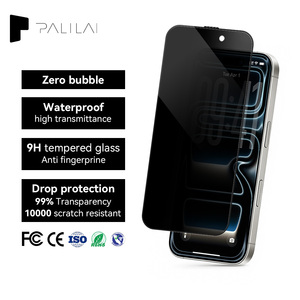Protection d'écran en verre trempé anti-espion HD clair 9H 2.5D pour téléphone portable 12-17 Pro Max - Product Image 1