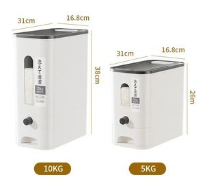 Boîte de rangement hermétique pour riz, céréales, grains, haricots, farine – Seau de stockage de riz avec indicateur d'humidité – Seau anti-humidité pour la maison - Product Image 3