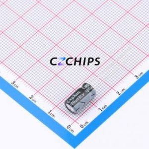 Condensador Electrolítico de Aluminio de Orificio Pasante KM101M035E110A, Componente de Orificio Pasante THT, D6.3xL11mm 100uF 20% 35V 2.5mm - Product Image 1