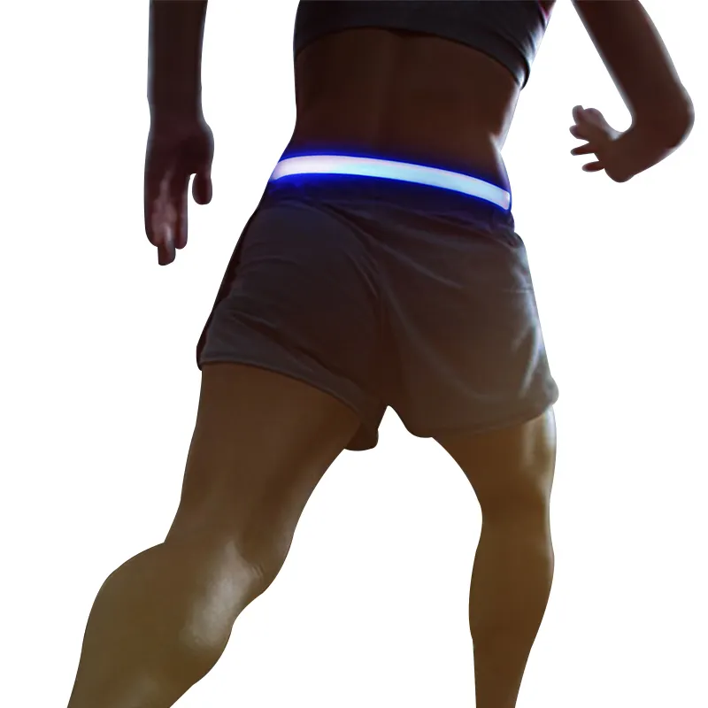 Highlight reflective lattice elastic running sport waist belt