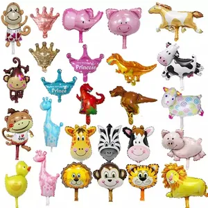 Воздушные шары из фольги в виде животных для вечеринки, детские надувные игрушки, шары для прогулок с питомцем, коровой, гелиевые фольгированные шары