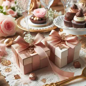 התאמה אישית 500 Moq חבילת נייר בעבודת יד מארז מתנה לחתונה אריזת ממתקים