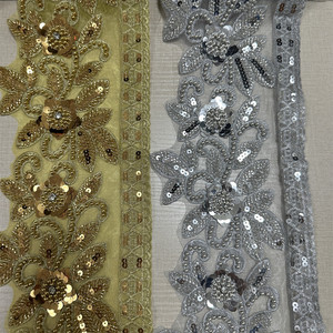 Thiết kế mới đính cườm thêu <span class=keywords><strong>TRIM</strong></span> rộng 15cm cho Bridal Wedding Craft cho DIY may - Product Image 4