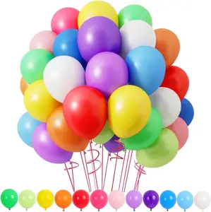 120 Stück 12 Zoll verschiedene Farb ballons Kit Regenbogen Latex Luftballons Helle Farbe Party Luftballons für Geburtstag Baby Shower