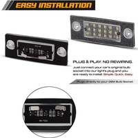 Pour Audi A2 1999-2005 feux de plaque d'immatriculation arrière Led, Canbus sans erreur feux arrière automatiques feux de stationnement arrière