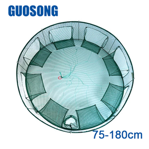 Red de pesca plegable de nailon Guosong con asa y cuerda para peces, camarones, cangrejos, red de pesca Flexible para cangrejos - Product Image 2