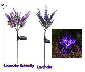 Lámpara <span class=keywords><strong>Solar</strong></span> LED para Exteriores con Clasificación IP44, Simulación de Pasto Navideño, Flor de Lavanda, Linterna Cuadrada para Jardín y Paisajismo - Product Image 5