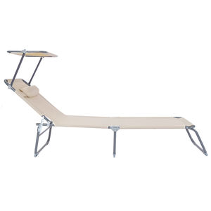 Oeytree – chaises pliantes en résine blanche, avec auvent, vente en gros, <span class=keywords><strong>lit</strong></span> de camping pliable à double usage avec abat-jour - Product Image 3