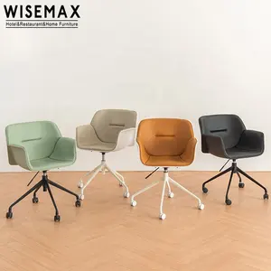 WISEMAX ריהוט מנהל מודרני משרד כיסא מסחרי כיסאות קבלה מחכה חדר עור מסתובב כיסאות למשרד
