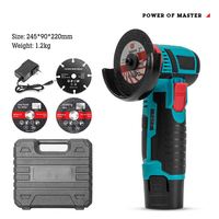 Mini-meuleuse d'angle sans fil YUTUO 12V Li-ion, machine de polissage industrielle DIY, interrupteur coulissant, moteur sans balais pour usage domestique