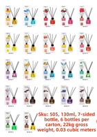 Diffuseur de parfum d'ambiance Veyes transfrontalier sans flamme en rotin et verre, parfum de fruits aux huiles essentielles, pour une utilisation intérieure de 15 à 30 jours