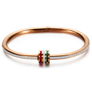 Bracelet en diamant 4 mm, taille brillant ronde, diamant synthétique cultivé en laboratoire, acier, or, or rose, bijoux pour femmes à porter au quotidien - Product Image 5