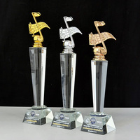 Trophée en cristal en forme de note de musique Or Argent Cuivre MH-T128