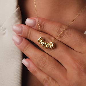 <span class=keywords><strong>Collana</strong></span> con nome donna Emanco Drop Shipping <span class=keywords><strong>personalizzata</strong></span> 3D con lettere in acciaio inossidabile placcato oro <span class=keywords><strong>collana</strong></span> <span class=keywords><strong>personalizzata</strong></span> alla moda - Product Image 3