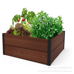Solid Wood Planter <b>Bracket</b> With Mounting Slots Garden Bed <b>Corner</b> Support Heavy Duty Installation Kit <b>For</b> Outdoor Use - Product Image 5