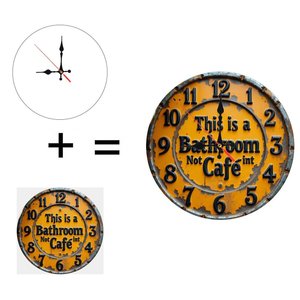 Round Wooden Wall <b>Clock</b> 25Cm <b>Silent</b> Non Ticking For Home Cafe Shop Decor - Product Image 6