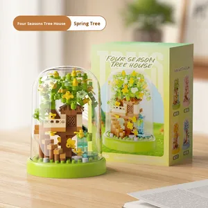 Trang Trí Lắp Ráp Thân Thiện Với Môi Mô Hình Đồ Chơi Xây Dựng Khối Thiết Lập Hạt Nhỏ Trong Chậu Hướng Dương Nhựa Tự Làm Đồ Chơi Ngày Valentine - Product Image 6