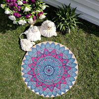 Sous-verres en céramique absorbant l'eau Mandala de haute qualité écologique de 3mm d'épaisseur avec support de fil noir pour tapis de table et tampons