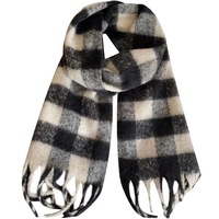 Écharpe longue en polyester noir et blanc haut de gamme pour femme, séchage rapide, activités de plein air, nouveau style coréen polyvalent 2025