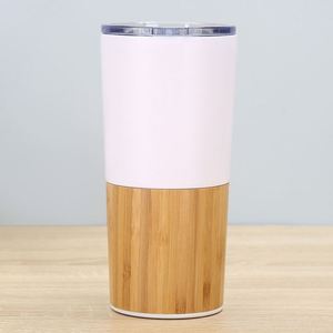 <b>Hot</b> Sales Wholesale Promotion Customized Logo 20OZ Bamboo Stainless Steel Double Wall Vacuum <b>Flask</b> Tumbler - Product Image 3