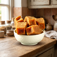 Cubes de Jaggery, édulcorant naturel, sain et nutritif, alternative au sucre indien, ingrédient culinaire riche en énergie