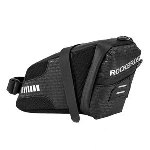 Sacoche de vélo BSCI 1,5 L grande capacité réfléchissante pour selle arrière, accessoires de vélo, feu arrière, sac de rangement durable pour VTT - Product Image 1