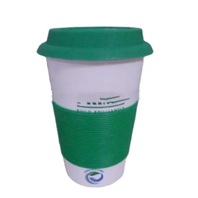 ZIBO XINYU XY-579 Pantone farbige Keramik Tasse mit Silikon-Abdeckung und Band