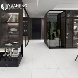 Foshan 공장 도매 타일 800x800mm 화이트 웹 인기있는 미끄럼 방지 전신 대리석 바닥 도자기 타일 봐 - Product Image 3