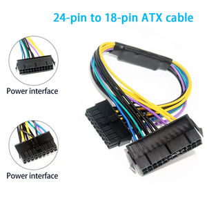 Câble adaptateur d'alimentation ATX 24 broches vers 18 broches pour cartes mères <span class=keywords><strong>HP</strong></span> Z230/Z420/Z620 12 pouces/30 cm 1007-18AWG - Product Image 2