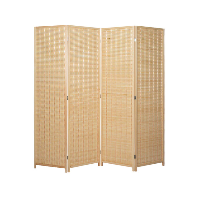 The New Chinese Style Folding Decorative Interior 4 Panel Bamboo Screens Divider Room Living