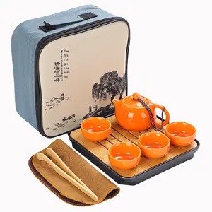 आधुनिक सिरेमिक यात्रा कुंग फू चाय सेट रचनात्मक राष्ट्रीय प्रवृत्ति टीम व्यापार और अचल संपत्ति के लिए व्यक्तिगत लोगो - Product Image 5