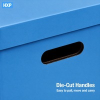 Boîte de rangement en carton ondulé personnalisée avec couvercle et poignée pour l'emballage d'archives